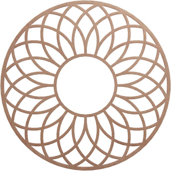 Ekena Millwork Cannes Wood Fretwork Pierced Ceiling Medallion, Wood (Paint Grade), 34"OD x 11 5/8"ID x 3/8"T CMWP34X34X0375CNMF - main